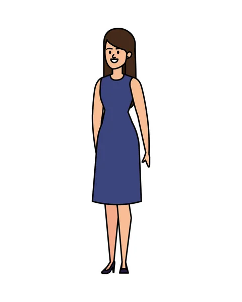 Mujer joven avatar carácter vector ilustración — Archivo Imágenes Vectoriales