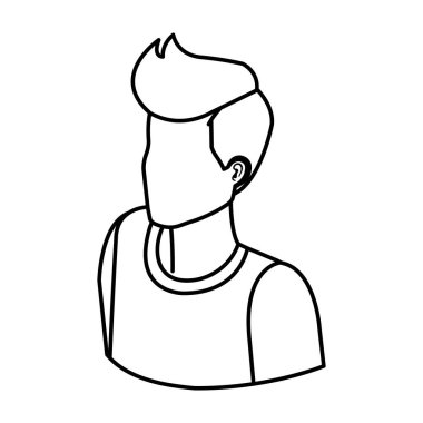 Genç ve rahat bir adam karakter