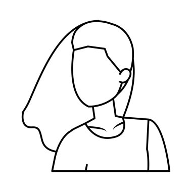 Sevimli genç kadın Avatar karakteri