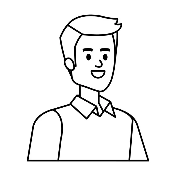 Elegante Geschäftsmann Avatar Charakter Vektor Illustration — Stockvektor