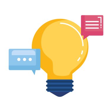 ampul fikir konuşma kabarcıkları ile düşünmek