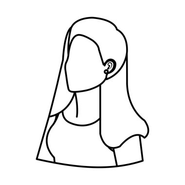 Sevimli genç kadın Avatar karakteri