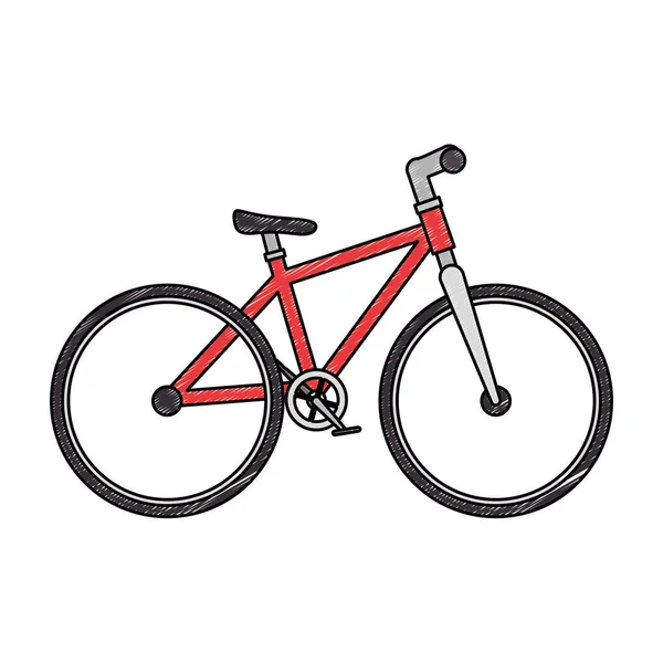 Ikona na białym tle pojazd rowerów — Wektor stockowy