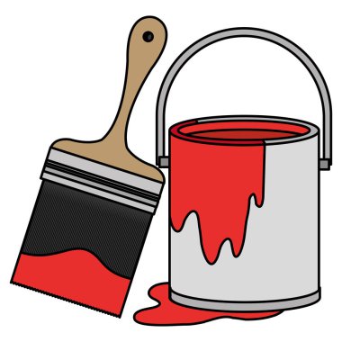 fırça ile boya pot