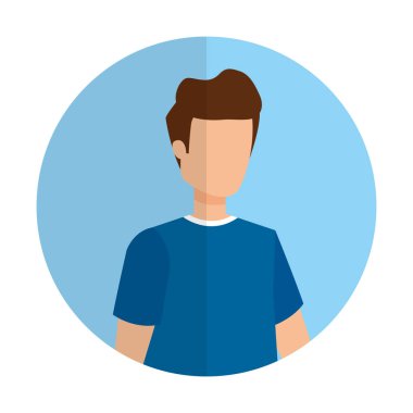 Genç ve rahat bir adam karakter