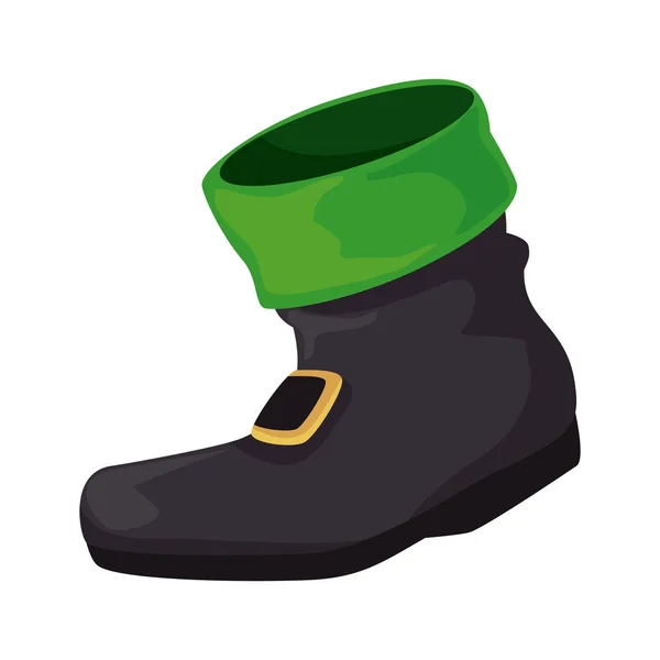 Leprechaun boots saint patrick day — Stock Vector