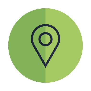 iğne işaretleyici konumu izole edilmiş simge