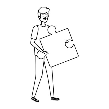 Genç adam hedef oku başarıyla kaldırıyor.