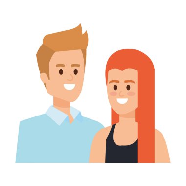 iş çift avatarlar karakterler vektör illüstrasyon