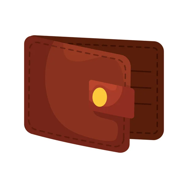 Wallet money financial isolated icon — Stock Vector