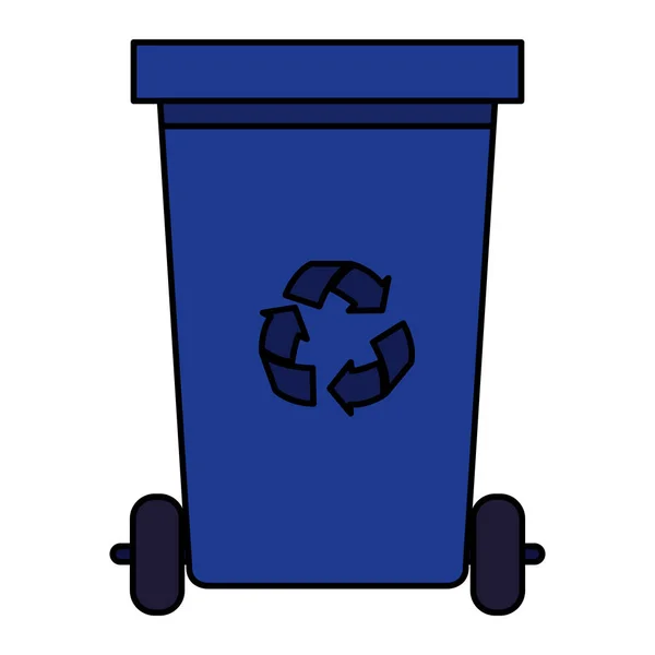 リサイクル矢印で廃棄物をリサイクルする — ストックベクタ
