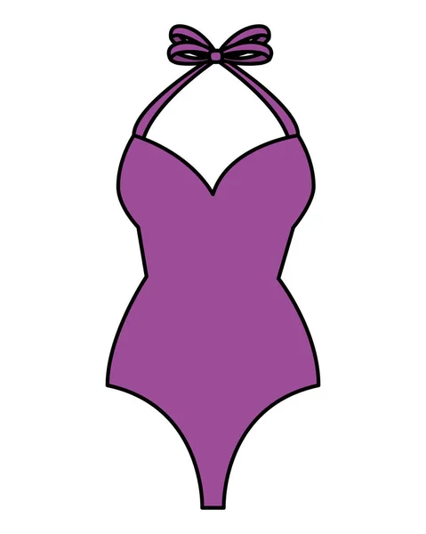 女性泳装服装夏季图标 — 图库矢量图片
