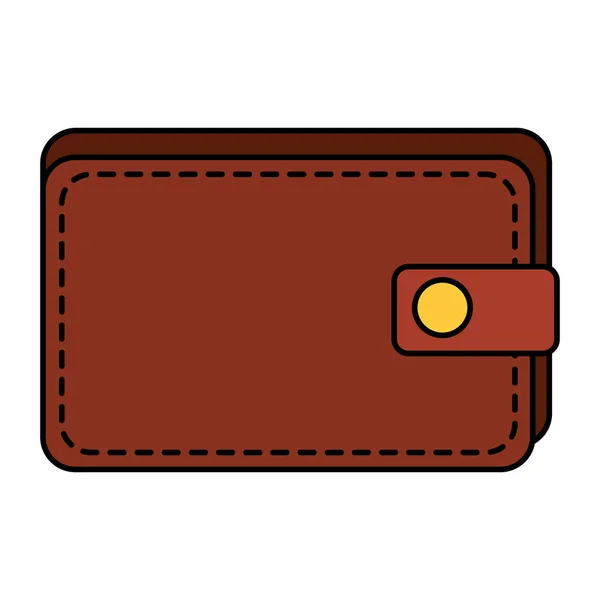 Wallet money financial isolated icon — Stock Vector