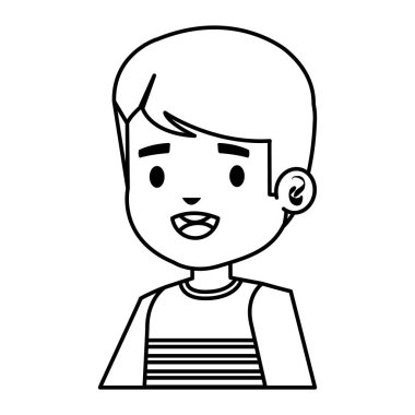 mutlu küçük çocuk komik karakter