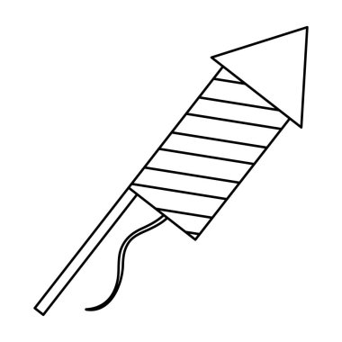 roket havai fişek kutlama izole simgesi