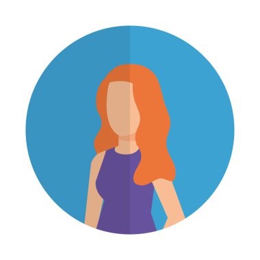 Sevimli genç kadın Avatar karakteri