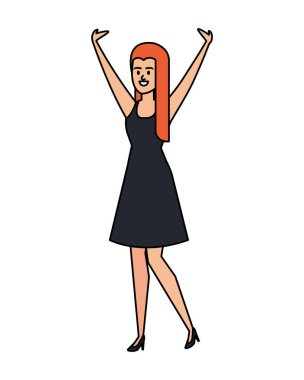 Genç kadın avatar karakter vektör çizimi