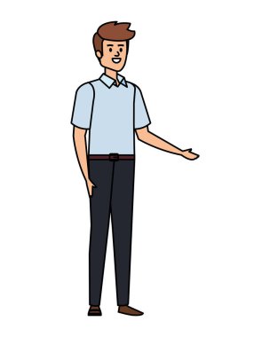 zarif işadamı avatar karakter vektör illüstrasyon