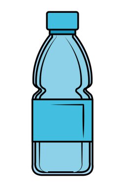 plastik şişe geri dönüşüm simgesi vektör illüstrasyon