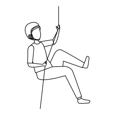 ip karakteri ile tırmanma adam