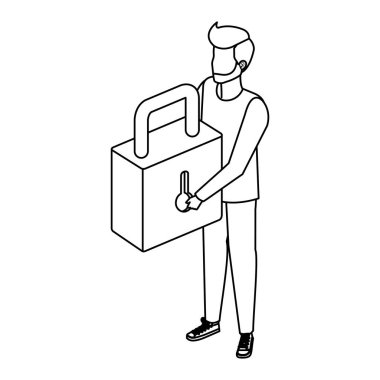 adam kaldırma güvenli asma kilit