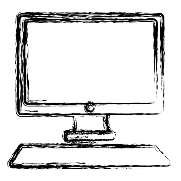Desktop del computer icona isolata — Vettoriale Stock
