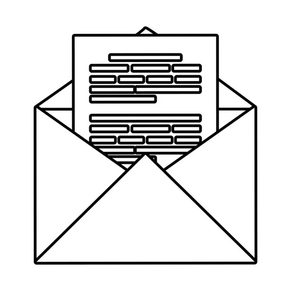 Envelope mail social media icon — Stock Vector