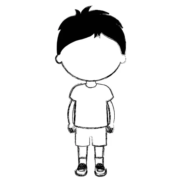 Pequeño niño hijo carácter — Vector de stock