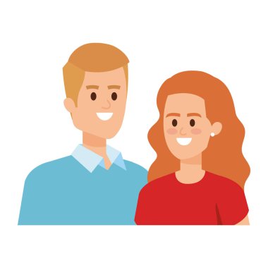 iş çift avatarlar karakterler vektör illüstrasyon