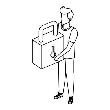 adam kaldırma güvenli asma kilit