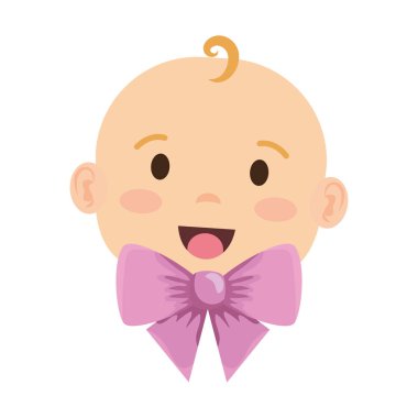 sevimli küçük bebek kız karakter