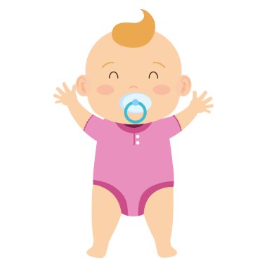 emzik karakteri ile sevimli küçük bebek kız