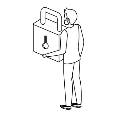 adam kaldırma güvenli asma kilit