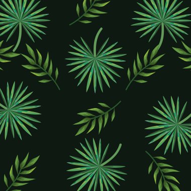 tropikal dalları yaprakları ve bitkiler arka plan