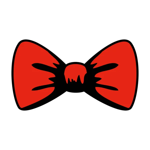 Elegante bowtie accesorio icono vector ilustración — Vector de stock
