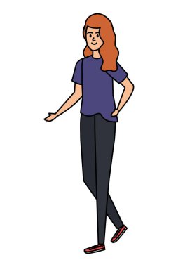 Sevimli genç kadın Avatar karakteri