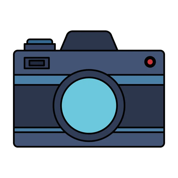 Camera photographic gadget isolated icon — Stock Vector