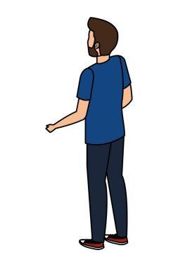 Sakallı genç adam.