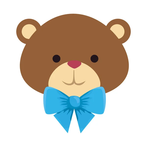 Cutte Little Bear Teddy z Bowtie — Wektor stockowy