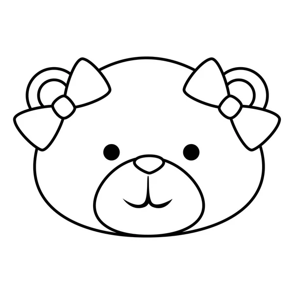 Roztomilá medvídka s luky — Stockový vektor