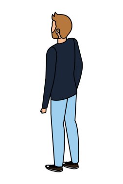 Sakallı genç adam.