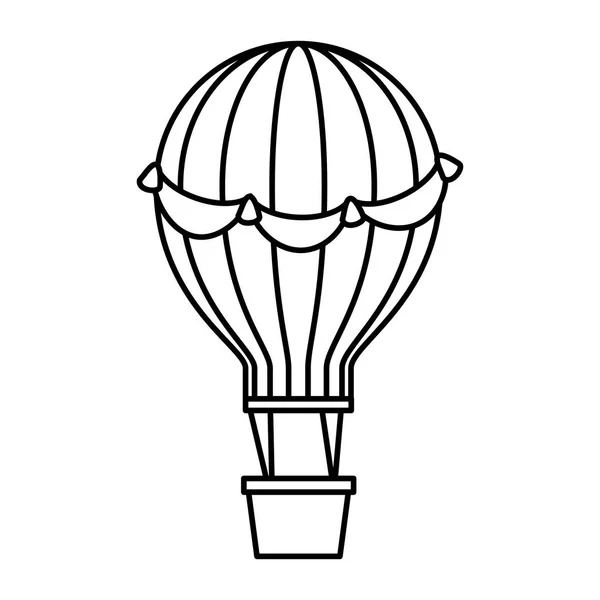 Ballon levegő forró repülő vektor illusztráció — Stock Vector