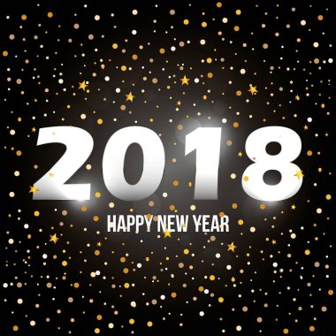 Mutlu yeni yıl 2018 kartpostal