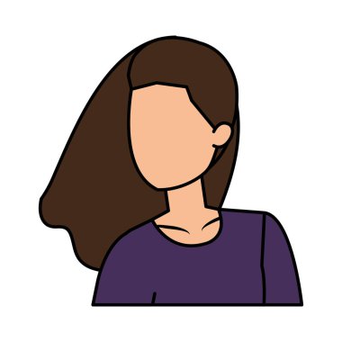 Sevimli genç kadın Avatar karakteri