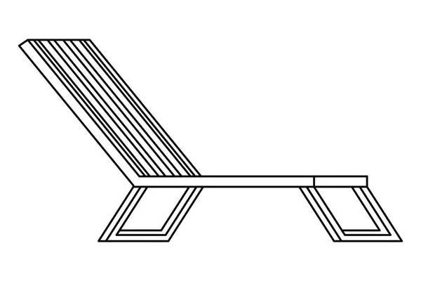 Confort ikona krzesło na białym tle plaża — Wektor stockowy