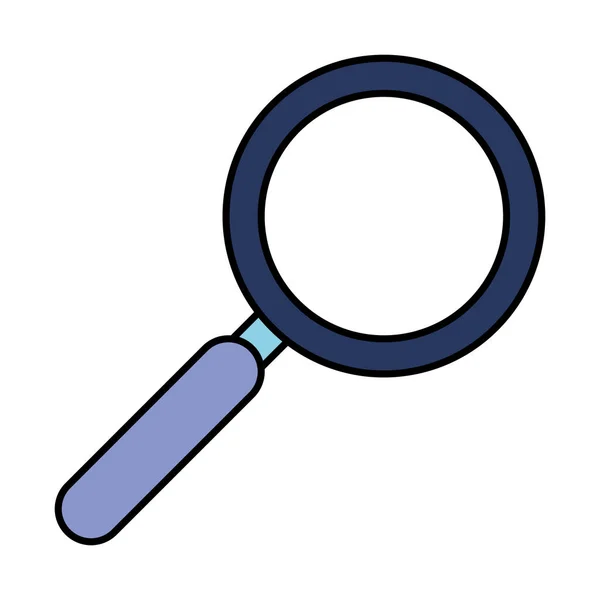 Recherche loupe icône isolée — Image vectorielle