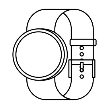 smartwatch weareable teknoloji cihaz vektör illüstrasyon