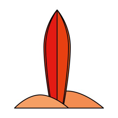 sörf tahtası ve kum plaj sahnesi