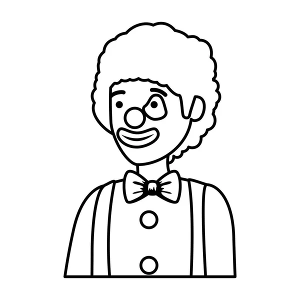Circus Clown Comic karakter vector illustratie — Stockvector