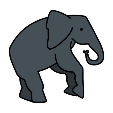 sirk fil hayvan karakter vektör illüstrasyon